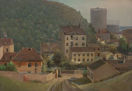 Michle s plynárnou, 1933