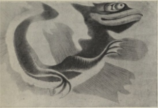 Karel Lissa: Tvor z cizí planety, 1904, medijní kresba